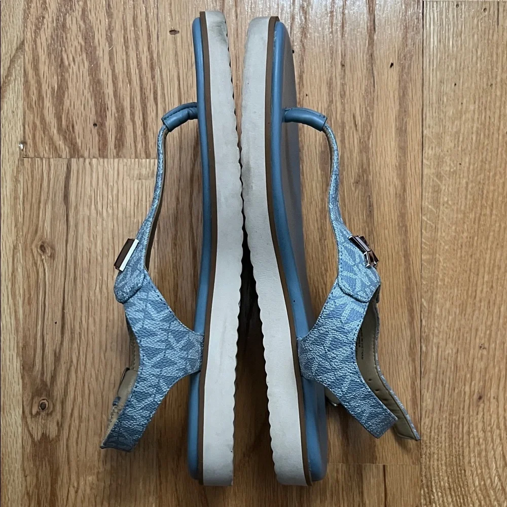 Michael Kors Denim Blue Thong Sandals - Picture 2 of 6